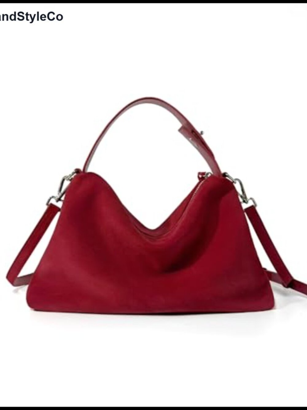 Suede Leather Tote Bag for Women Crossbody Hobo Shoulder Purse